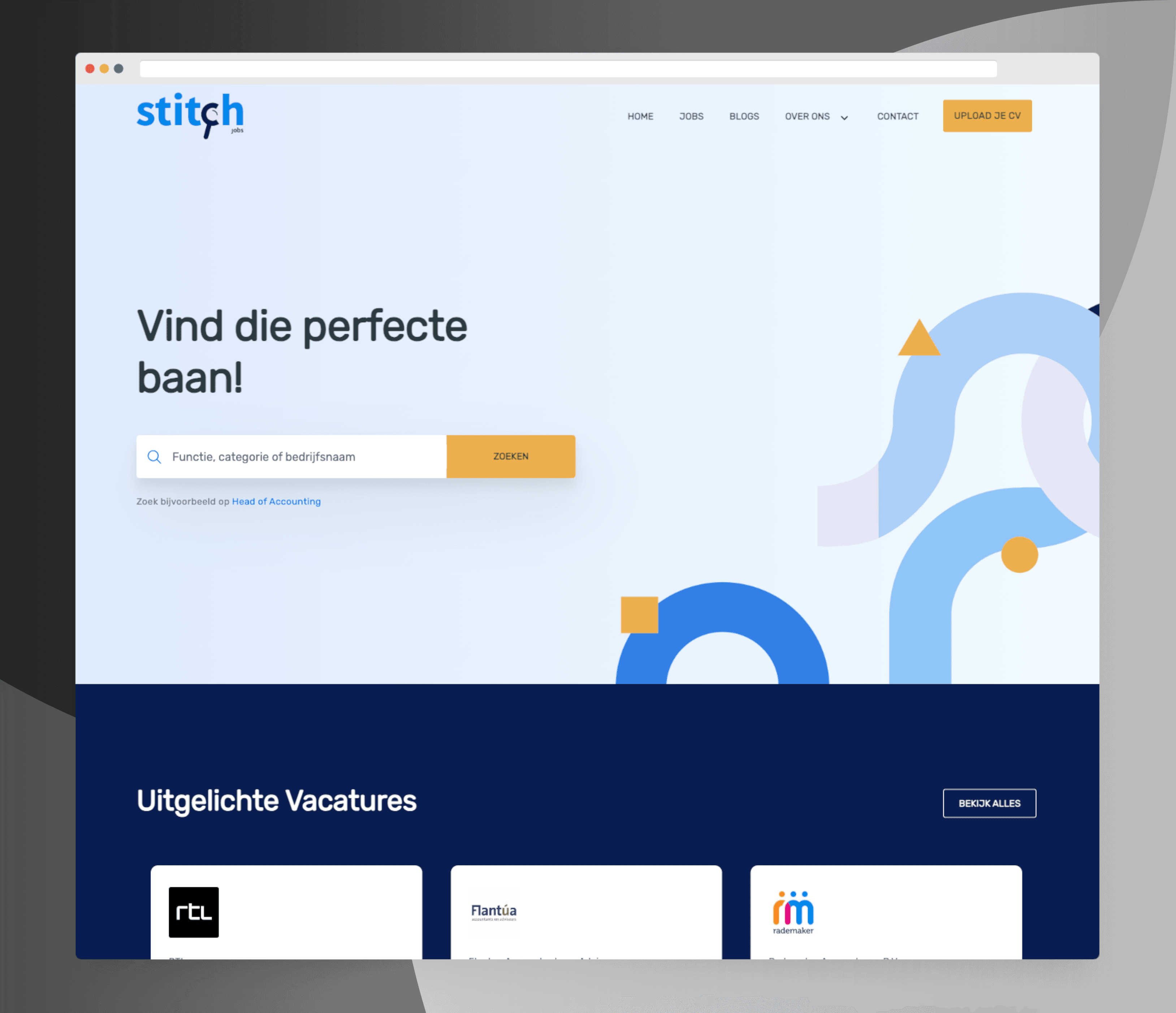 Stitch Jobs — Op maat gemaakte website voor recruitment